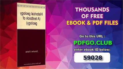 Historical geology (A textbook of geology)
