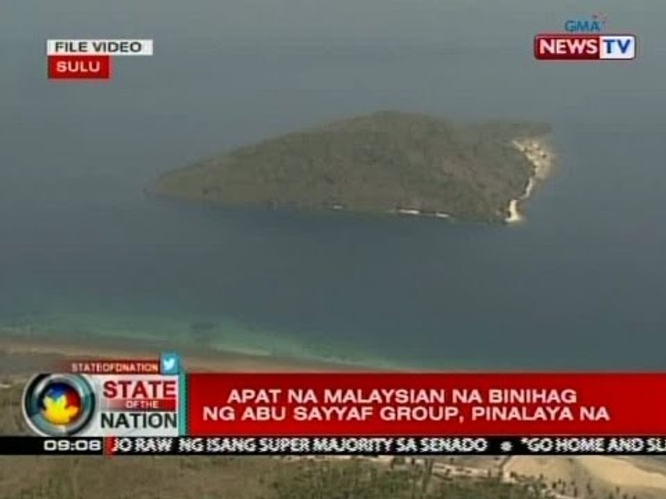 SONA: Apat na malaysian na binihag ng Abu Sayyaf group, pinalaya na
