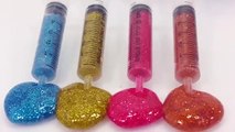 DIY Syringe How To Make Glitter Colors Slime Clay Learn Colors Slime Hello Kitty Doh You