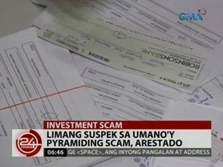 24 Oras: 5 suspek sa umano'y pyramiding scam, arestado