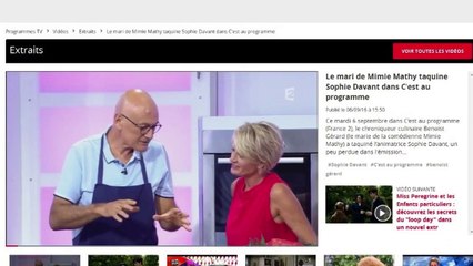 Sophie Davant se paye en direct le mari de Mimie Mathy