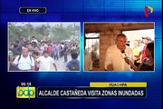 Alcalde Castañeda Lossio visita zonas afectadas por desborde de Huaycoloro