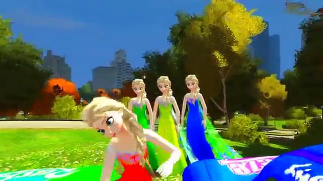 Elsa Frozen Epic Party Colors and Music and Disney McQueen Cars Nursery Rhymes Songs