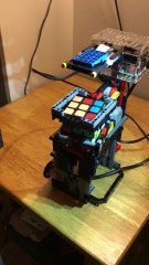 Lego-built machine solves Rubik's Cube