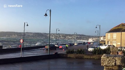 Storm Doris lashes Penzance seafront