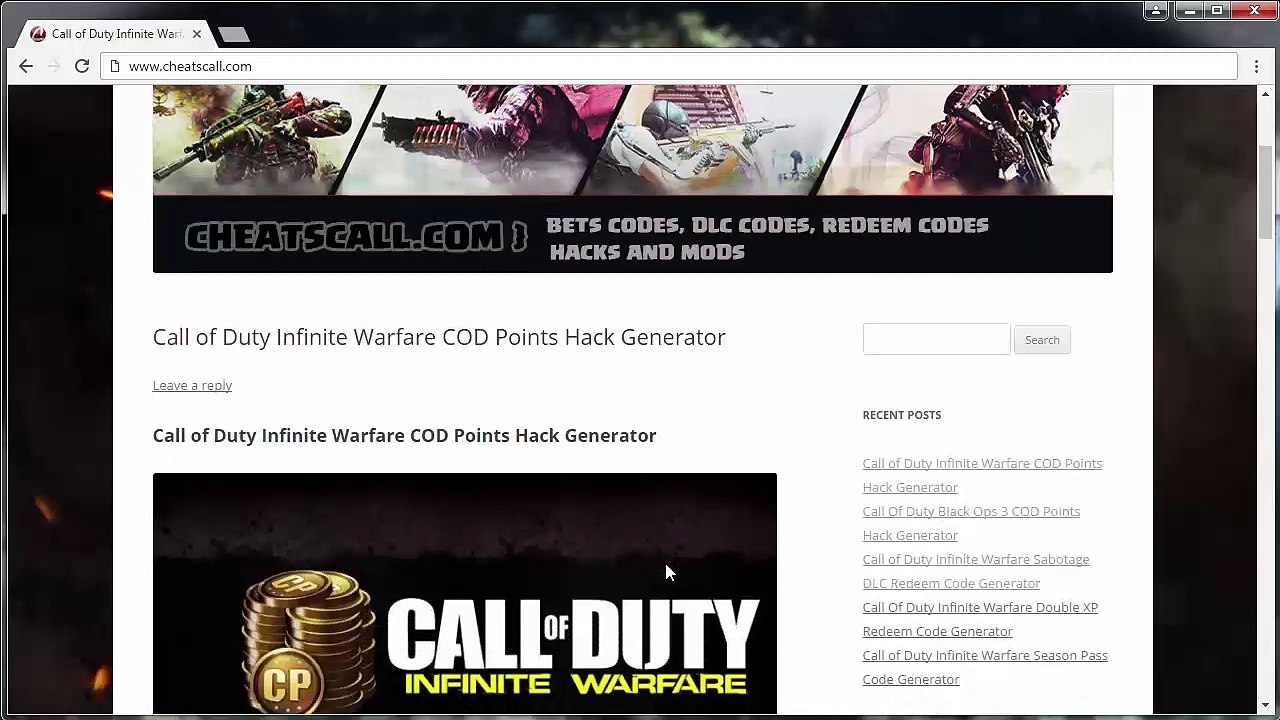 Call of Duty Infinite Warfare COD Points Free Giveaway - Xbox One, PS4 and PC