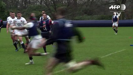 England train ahead of Six Nations opener against France
