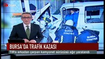 TIR'a çarpan sürücü araçtan güçlükle çıkarıldı (Haber 02 02 2017)