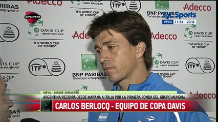 Berlocq, listo para jugar la serie de Copa Davis ante Italia