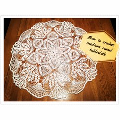 How to crochet medium round tablecloth Part 2 of 4