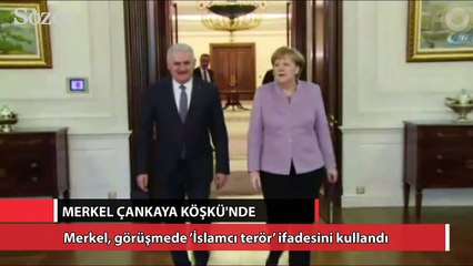 Merkel Çankaya Köşkü’nde
