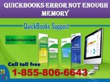 Call now  1-855-806-6643 toll free  Quickbooks Error Not Enough Disk Space