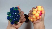 Squish Smash Water Toys vs Squishy Mesh Balls and Learn Colors