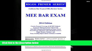 Best PDF  Rigos Primer Series Uniform Bar Exam (UBE) Review Series Multistate Essay Exam (MEE):