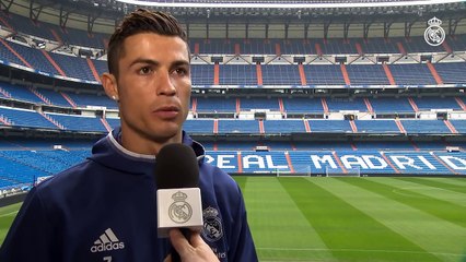 Cristiano Ronaldo manda mensagem para os torcedores do Real Madrid.