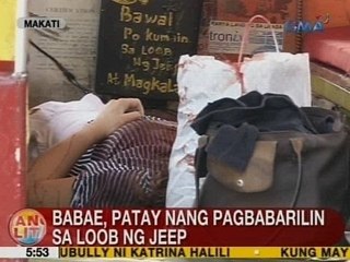 UB: Babae, patay nang pagbabarilin sa loob ng jeep sa Makati