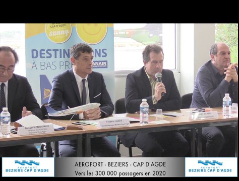 BEZIERS CAP d'AGDE - L'AEROPORT VISE LES 300 000 PASSAGERS en 2020