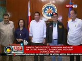 SONA: Pangulong Duterte, nakasama ang apat na dating pangulo sa National Security Council Meeting