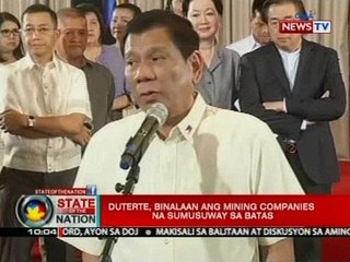 Pang. Duterte, ipinagtanggol si DENR Sec. Lopez sa sunud-sunod na pagsuspinde sa mga mining company