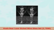 Koala Bear Laser Etched Wine Glass Set 2 TDW a084c813