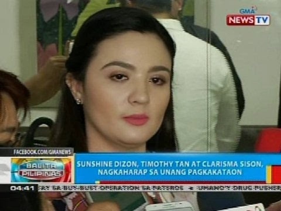 Sunshine Dizon, Timothy Tan at Clarisma Sison, nagkaharap sa unang pagkakaton