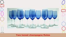 CobaltRoyal Blue Clear Stem TwoTone Champagne Glasses Flutes  Set of 12 d5a00fb6