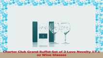 Charter Club Grand Buffet Set of 2 Love Novelty 171 oz Wine Glasses 91da924c