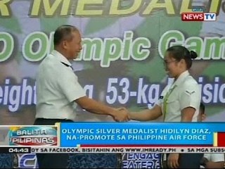 Olympic silver medalist Hidilyn Diaz, na-promote sa Philippine Air Force
