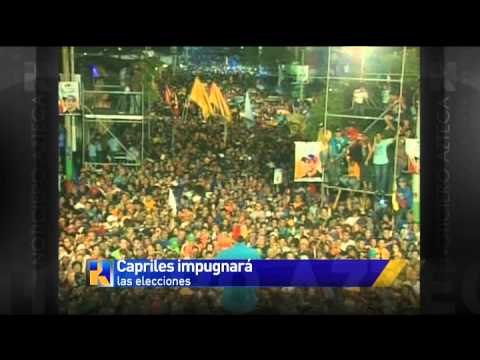 Capriles busca impugnar elecciones presidenciales en Venezuela