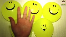 5 Влажные воздушные шары Finger Family Funny Faces Water Balloon Finger песни для детей появляются воздушные шары