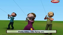 Kites Kites | Nursery Rhymes With Lyrics | Nursery Poems | 3D Nursery Rhymes For Children