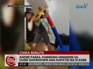 24 Oras: Andre Paras, pabirong hinamon sa dunk showdown ang kapatid na si Kobe