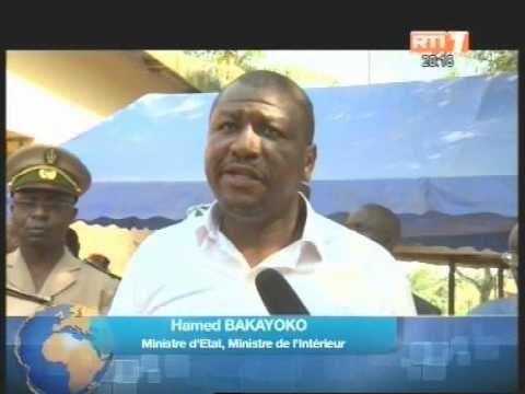 Le ministre de l'intérieur Hamed Bakayoko a visité le post frontalié de Noé (Ghana)