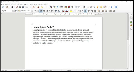 5 Ders - LİbreOffice Write Baskı önizleme