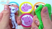 Сups Stacking Play Doh Clay The Little Bus Tayo Peppa Pig Talking Tom Learn Colors for Children