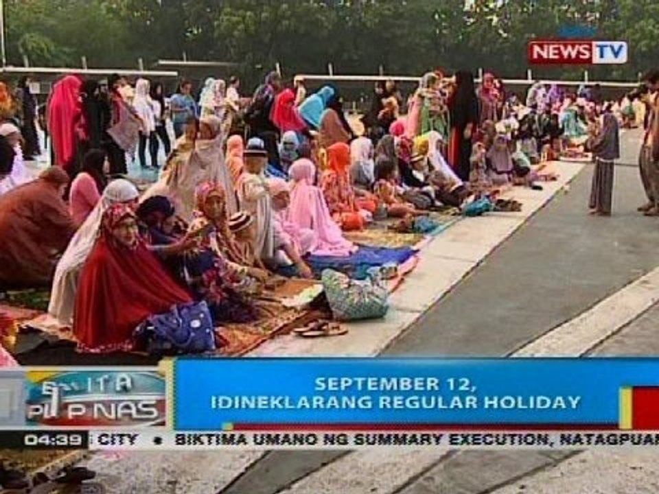 BP: September 12, idineklarang regular holiday