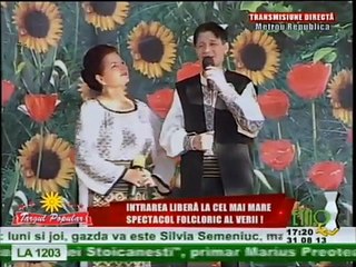 Viorica Podgoreanu si Lucian Florin in cadrul Targului popular - ETNO TV - 31.08.2013