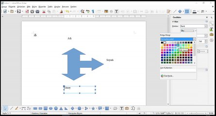 9 Ders - LİbreOffice Write Çizim Elemanlarını kullanma