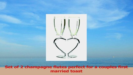 Hortense B Hewitt Wedding Accessories Interlocking Heart Champagne Toasting Flutes Set of 6c814ccc