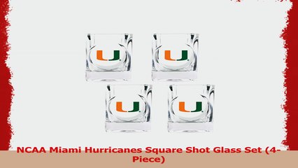 NCAA Miami Hurricanes Square Shot Glass Set 4Piece 0c2ba3bc