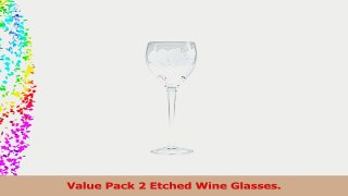 Value Pack 2 Hibiscus Etched Wine Glasses 14024b2f