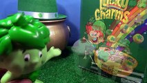 McDonalds Mint Green Shamrock Shakes & Lucky Charms Cereal Dino Surprises