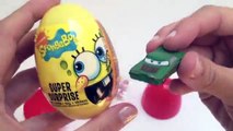 Barbie Surprise Egg, SpongeBob Surprise Egg and Cars 2 Surprise Egg - Toy and Candy Surprise Egg