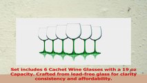 Emerald Green Wine Glasses with Beautiful Colored Stem Accent  19 oz set of 6 b5f36696