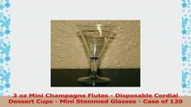 3 oz Mini Champagne Flutes  Disposable Cordial Dessert Cups  Mini Stemmed Glasses  Case 7bc98c32