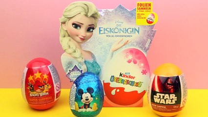 Kinder Surprise Eggs Disney Frozen Angry Birds Star Wars Micky Maus-pwrbB4rR8Ww