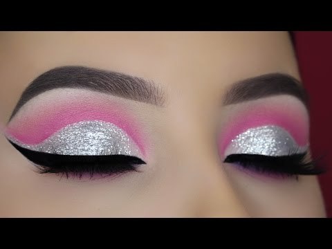 Crystal Pink Cut Crease Tutorial eyes makeup