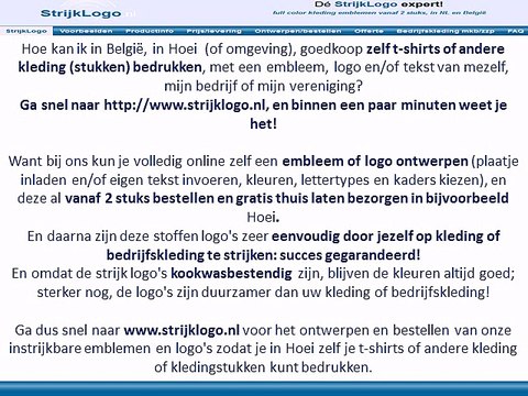 Zelf kleding bedrukken Hoei