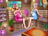 Barbie And Elsa Pregnant Sauna | Best Game for Little Girls - Baby Games To Play