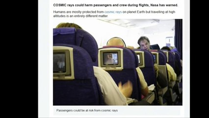 COSMIC rays could harm passengers and crew during flights_ Nasa has warned